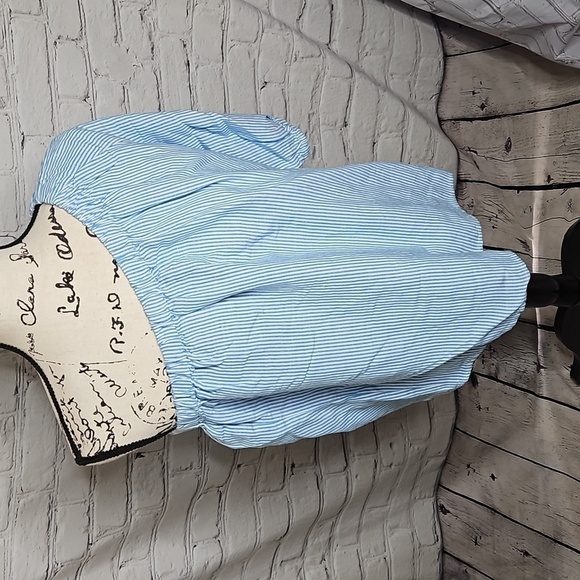 Loft Striped One Shoulder Linen Blend Blouse Size Small NWT - Picture 3 of 6